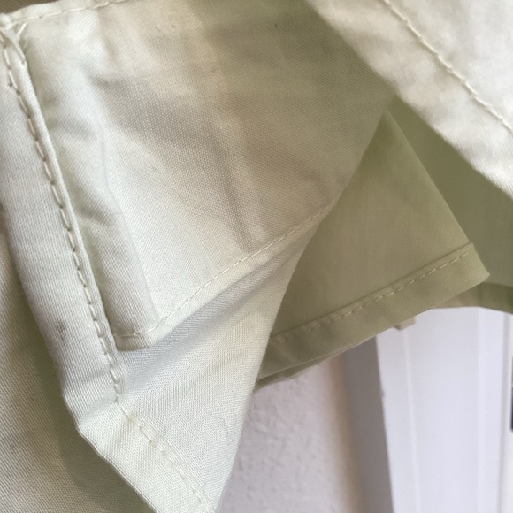 Anthropologie Tommie Cap-Sleeve Smocked Front Zip Blouse NEW Small Green Mint - Picture 9 of 13